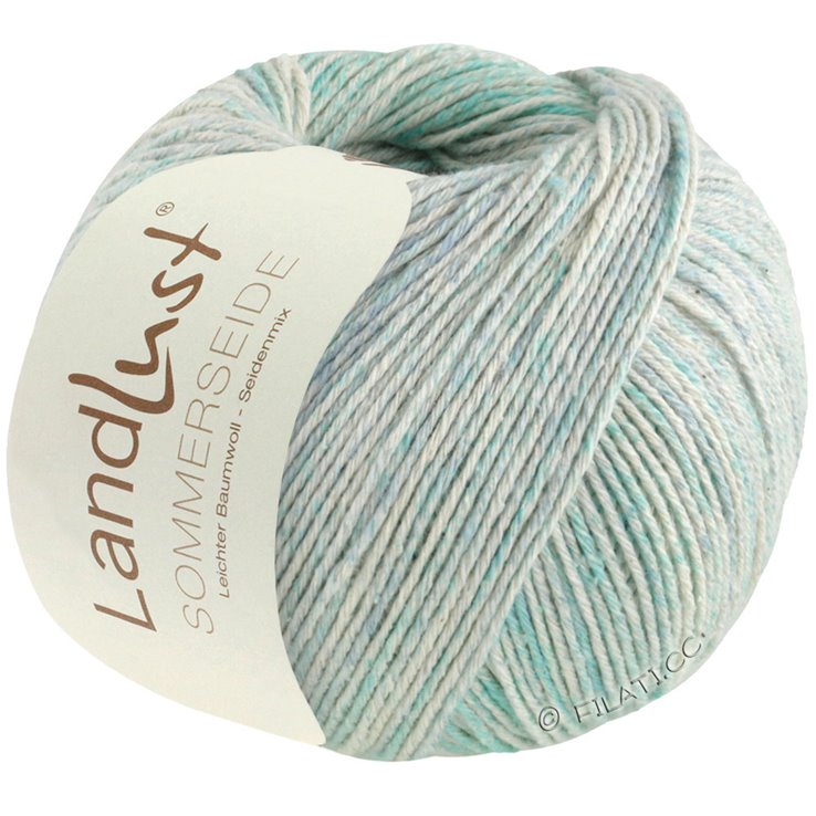 LANDLUST SOMMERSEIDE Print - von Lana Grossa | 121-Türkis/Blau