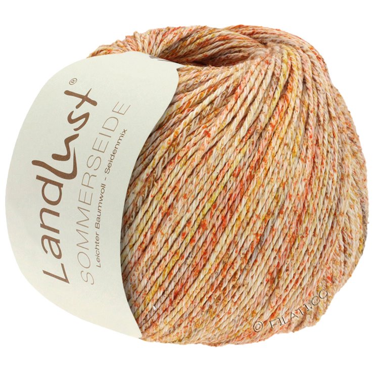LANDLUST SOMMERSEIDE Mélange - von Lana Grossa | 101-Orange meliert