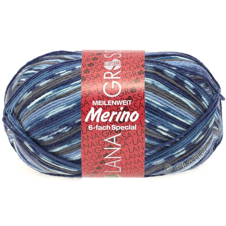 MEILENWEIT 6-FACH 150g Merino Print - von Lana Grossa | 0501-