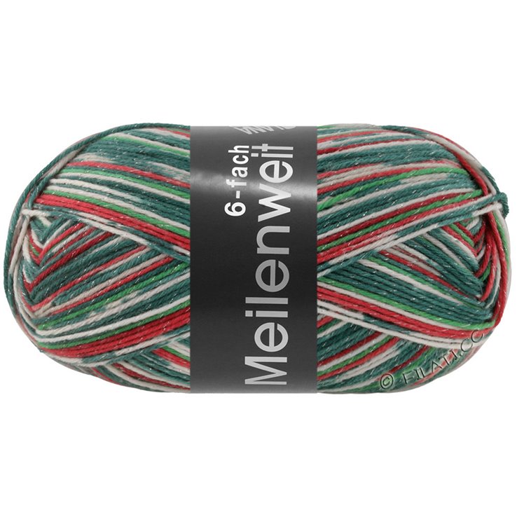 MEILENWEIT 6-FACH 150g Merino Christmas Lurex - von Lana Grossa | 0626-
