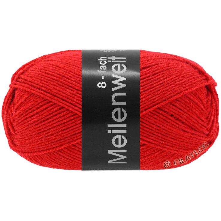 MEILENWEIT 8-FACH 150g Uni - von Lana Grossa | 9555-Rot