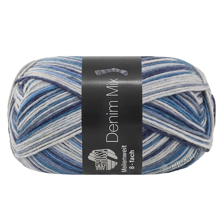 Lana Grossa MEILENWEIT 8-FACH 150g Denim Mix | 9984-