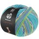 Lana Grossa MEILENWEIT 100g Cashmere Pista | 144-Türkis/Weiß/Blau/Zitrusgelb/Veilchenblau/Pistazie gestreift
