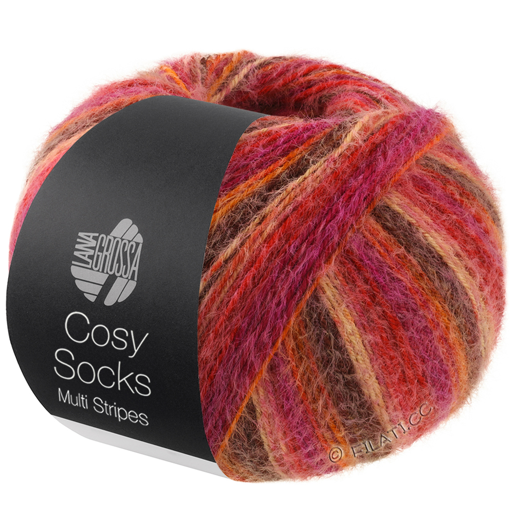 MEILENWEIT 100g Cosy Socks Multi Stripes von Lana Grossa
