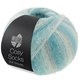 Lana Grossa MEILENWEIT 100g Cosy Socks Soft Stripes | 110-Hellgrau/Mint/Minttürkis/Türkis/Hellpetrol