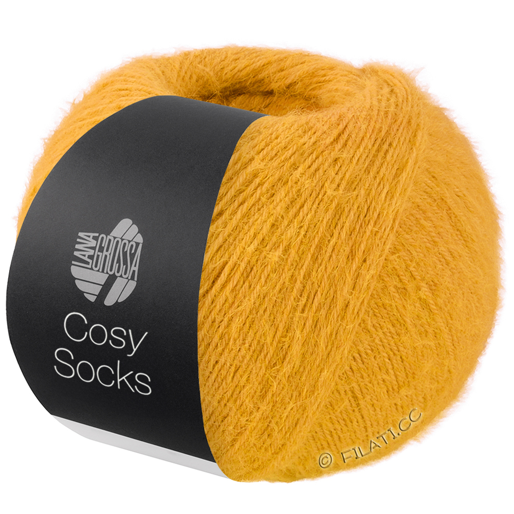 MEILENWEIT 100g Cosy Socks - von Lana Grossa | 11-Gelborange