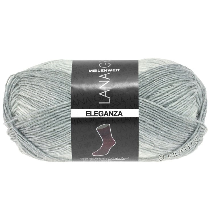 MEILENWEIT 50g Eleganza - von Lana Grossa | 6701-Silbergrau/Hellgrau