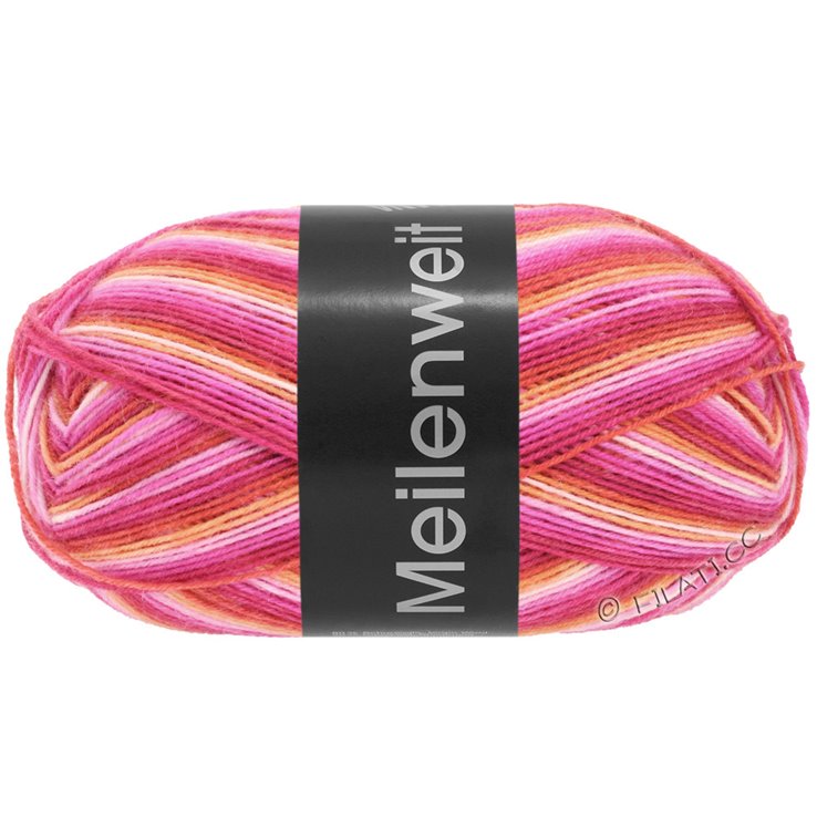 Lana Grossa MEILENWEIT 100g Intenso | 5521-Fuchsia/Pink/Rosa/Apricot/Geranienrot