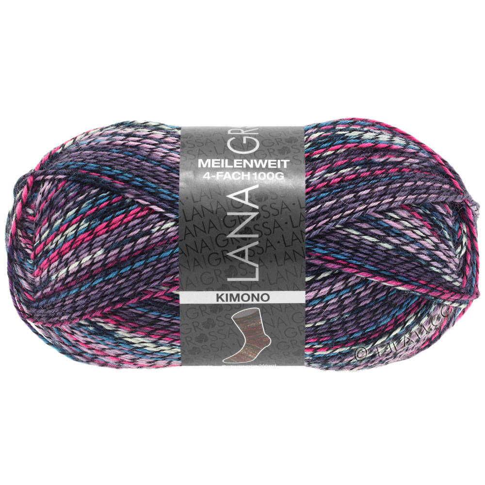 Meilenweit Kimono Sockenwolle 100g 4-fädig Farbe 3911
