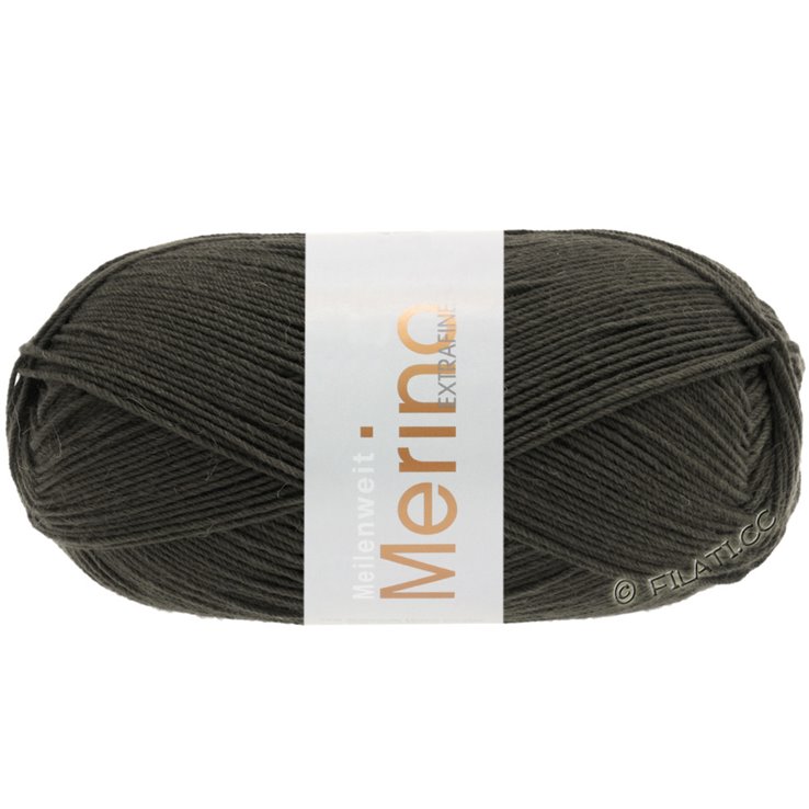 MEILENWEIT 100g Merino Extrafine Uni - von Lana Grossa | 2401-Schwarzbraun