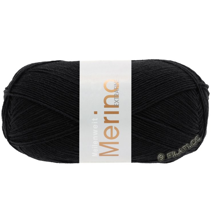MEILENWEIT 100g Merino Extrafine - von Lana Grossa | 2402-Schwarz