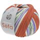 MEILENWEIT 100g Seta Adriana - von Lana Grossa | 3243-Blaugrau/Weiß/Terrakotta/Lila/Schilf
