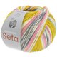 MEILENWEIT 100g Seta Adriana - von Lana Grossa | 3249-Graugrün/Rohweiß/Graublau/Rosa/Grau/Dunkelgrau