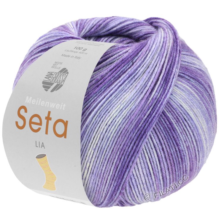 MEILENWEIT 100g Seta Lia - von Lana Grossa | 3581-Zartlila/Flieder/Blauviolett