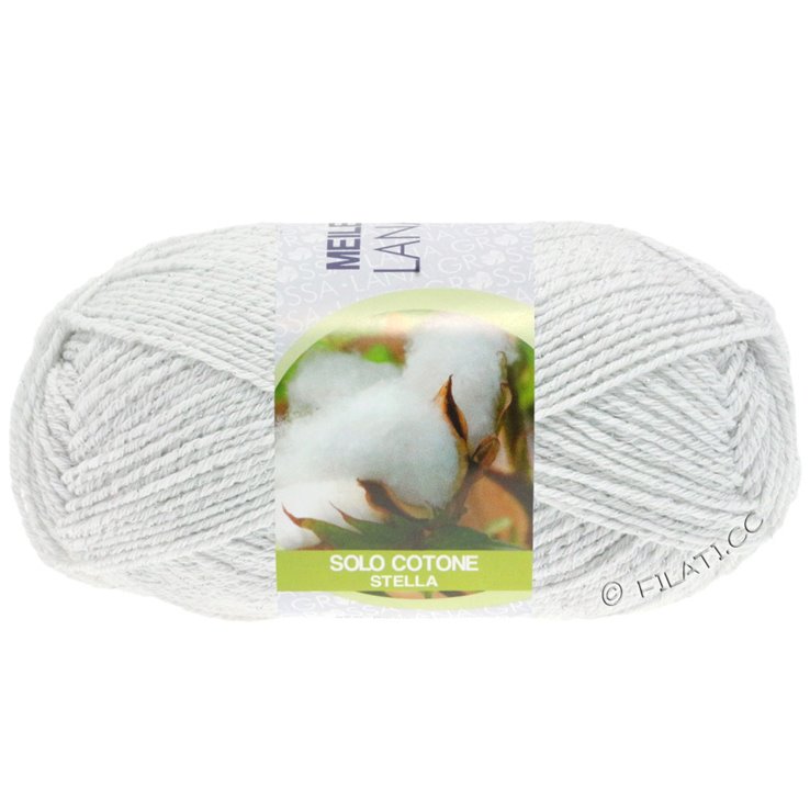 Lana Grossa MEILENWEIT 50g Solo Cotone Stella | 3601-Weiß