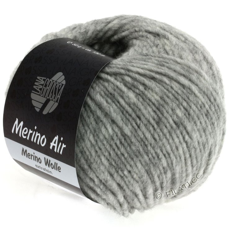 MERINO AIR - von Lana Grossa | 01-Hellgrau meliert