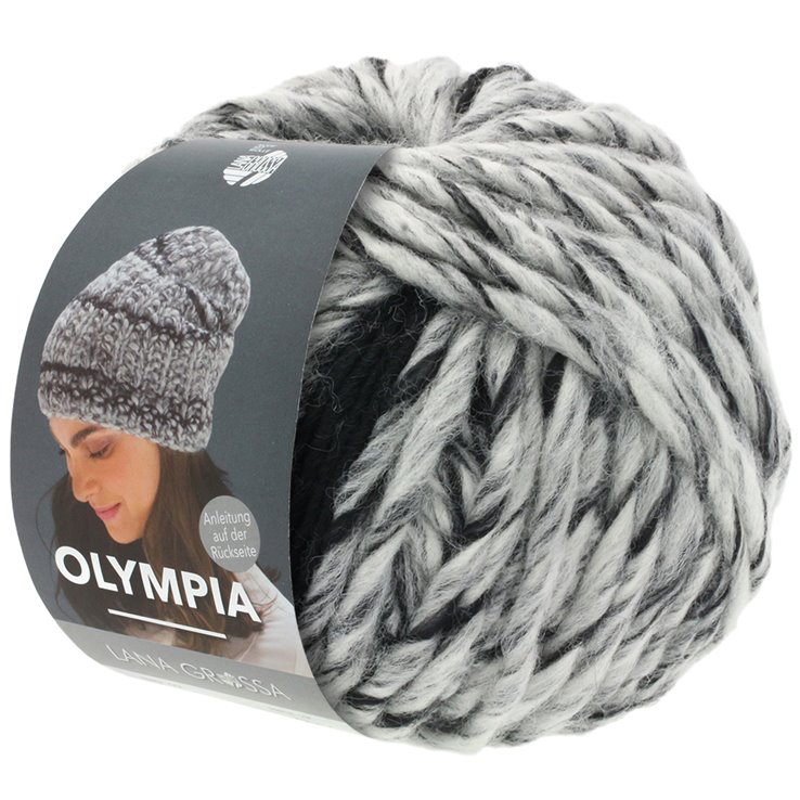OLYMPIA Denim - von Lana Grossa | 251-Schwarz/Weiß meliert/Dunkelgrau/Schwarz