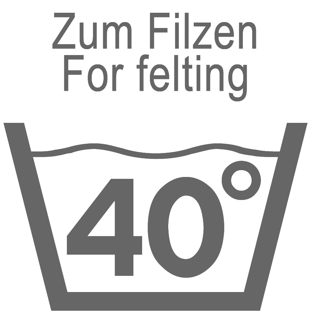 Zum Filzen: Waschen 40°C