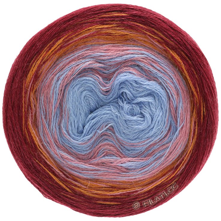 SHADES OF ALPACA SILK - von Lana Grossa | 301-Hellblau/Blau/Rosa/Orange/Bordeaux