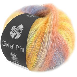 SILKHAIR PRINT - von Lana Grossa | 423-Gelb/Orange/Graurosa/Jeans/Rosabeige/Lachs