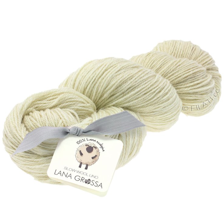 SLOW WOOL LINO - von Lana Grossa | 01-Rohweiß
