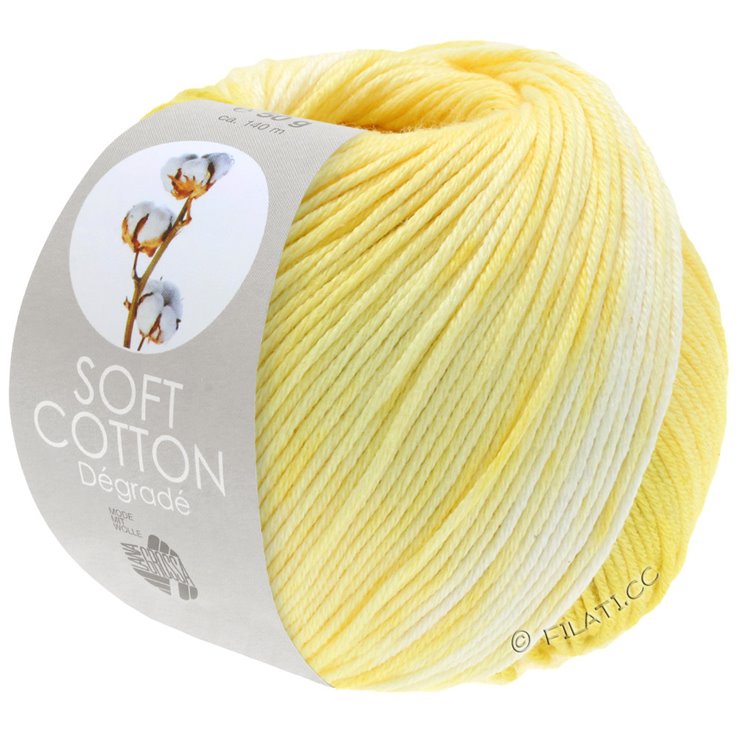 SOFT COTTON Dégradé - von Lana Grossa | 101-Ecru/Vanille/Gelb