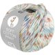 Lana Grossa SOFT COTTON PRINT | 123-Ecru/Blassgelb/Hellbraun/Türkis