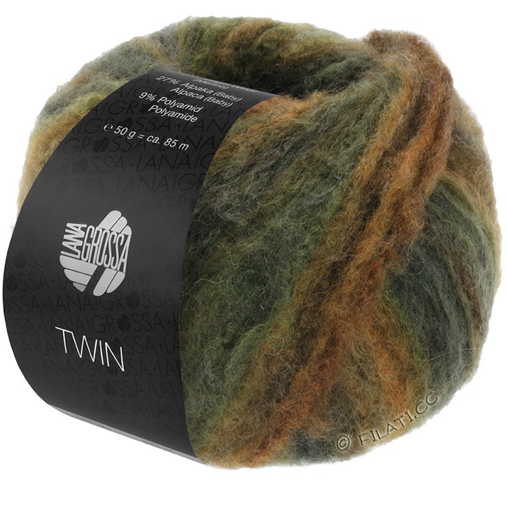 TWIN 50g - von Lana Grossa | 209-Graubraun/Khaki/Camel/Umbra/Nougat