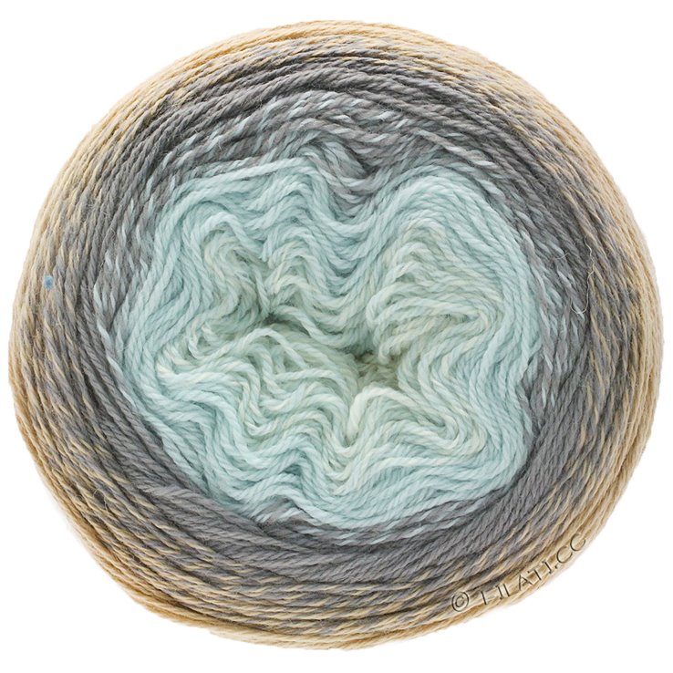 TWISTED CASHMERINO - von Lana Grossa | 801-Rohweiß/Mint/Grau/Beige