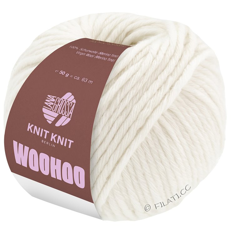 WOOHOO 50g - von Lana Grossa | 01-Rohweiß