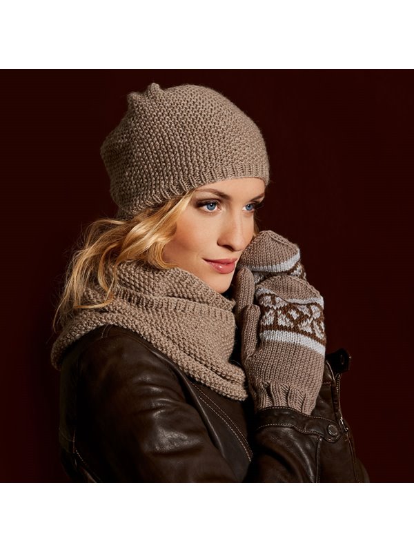 FÄUSTLINGE IM JACQUARDMUSTER COOL WOOL Big Melange (GOTS) von Lana Grossa