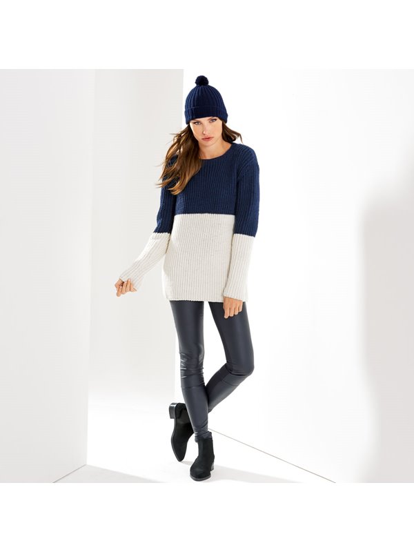 MÜTZE IN RIPPEN COOL WOOL Melange (GOTS) von Lana Grossa