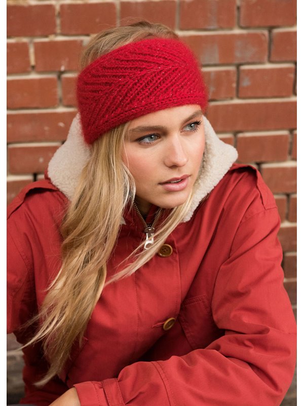 STIRNBAND COOL WOOL Big Melange (GOTS)/Silkhair Lusso von Lana Grossa