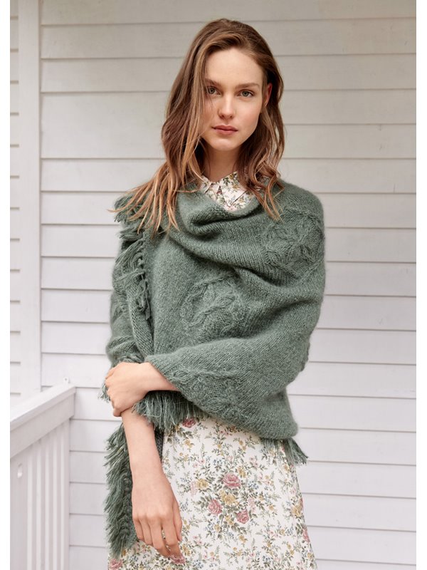 DREIECKSTUCH MIT MOTIV Cashmere 16 Fine & Silkhair von Lana Grossa