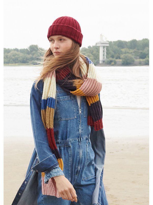 GERIPPTER RINGELSCHAL Cool Wool Big von Lana Grossa