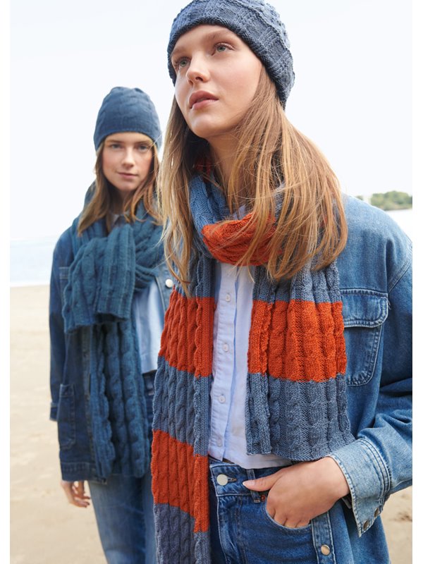 ZOPFSCHAL IM COLLEGE-LOOK Cool Wool von Lana Grossa