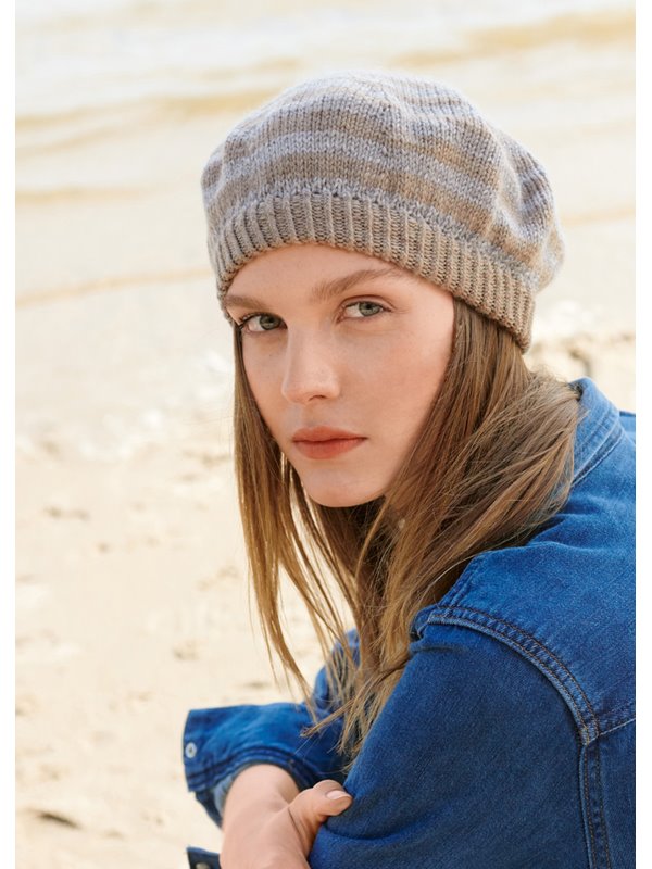 BASKENMÜTZE GERINGELT Cool Wool Cashmere von Lana Grossa