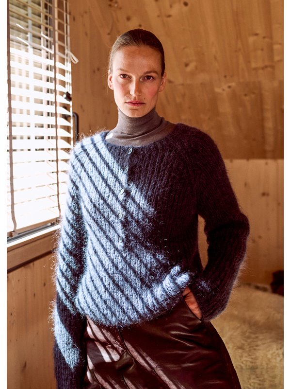 GRAUER PULLOVER Brigitte No. 3 von Lana Grossa