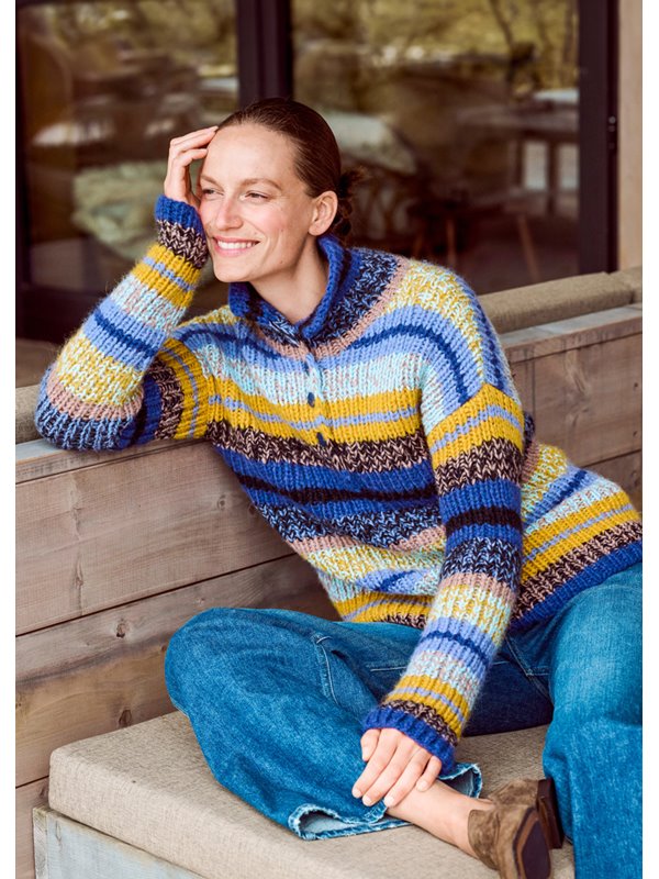 RIPPENPULLOVER MIT KNOPFLEISTE Brigitte No. 2 von Lana Grossa