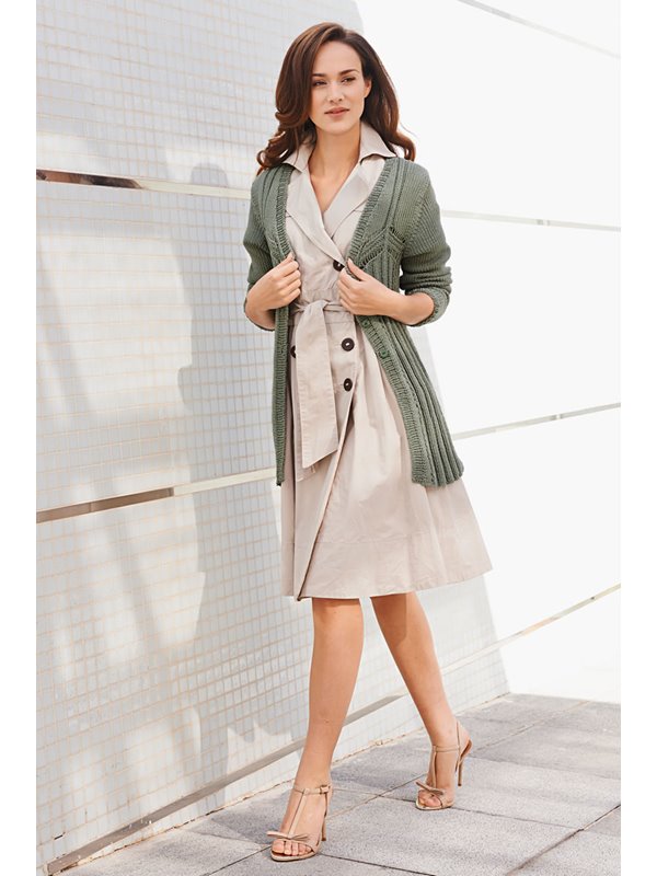 Lana Grossa LONGJACKE MIT RIPPEN UND LOCHMUSTER Nobile