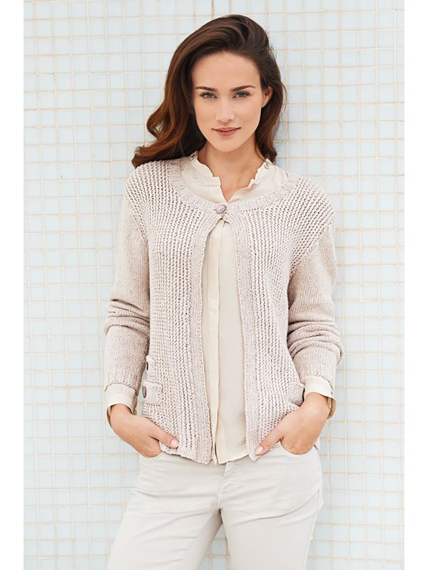 BEIGEFARBENE JACKE Linarte von Lana Grossa