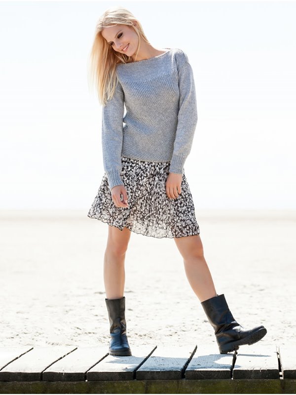 Lana Grossa PULLI MIT DIAGONAL-RIPPEN Cool Wool Alpaca