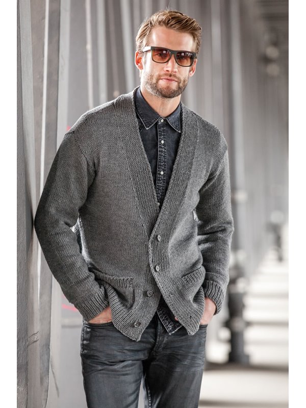 CARDIGAN COOL WOOL Big Melange (GOTS) von Lana Grossa