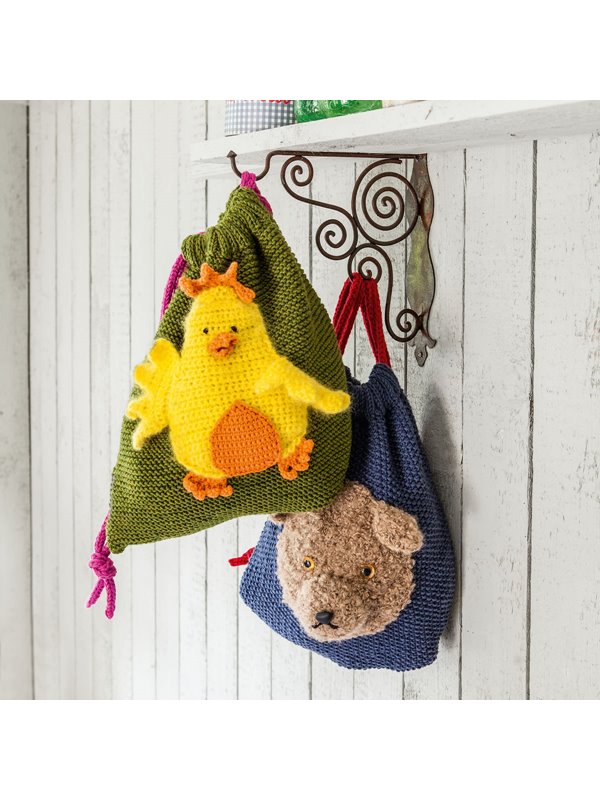 TURNBEUTEL MIT HUHN Bingo Melange/Bingo/Silkhair von Lana Grossa