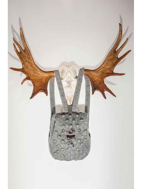 Lana Grossa GEFILZTER RUCKSACK IM ZOPF-NOPPENMUSTER Feltro