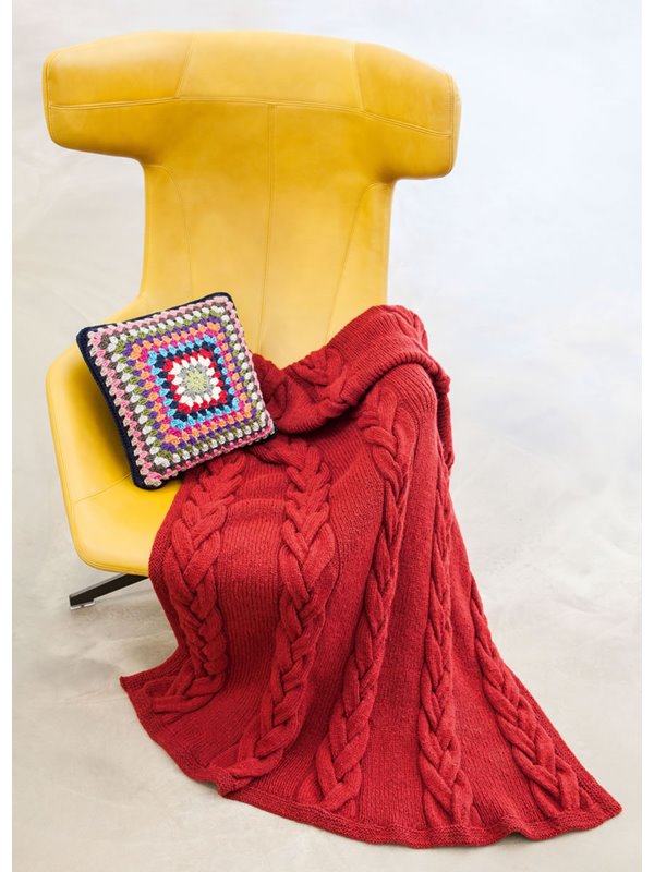 DECKE IM ZOPF-RIPPENMUSTER Alta Moda Alpaca von Lana Grossa