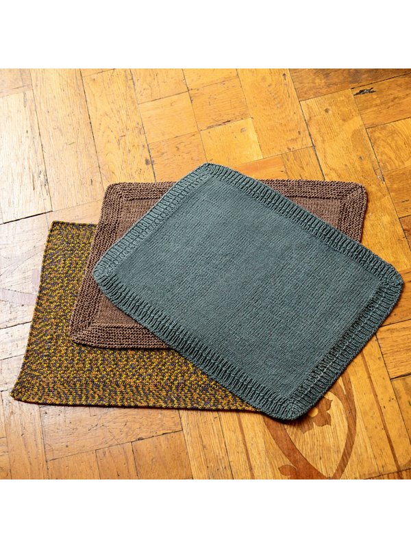 TISCHSET GLATT RECHTS MIT RIPPENBLENDE Linarte von Lana Grossa