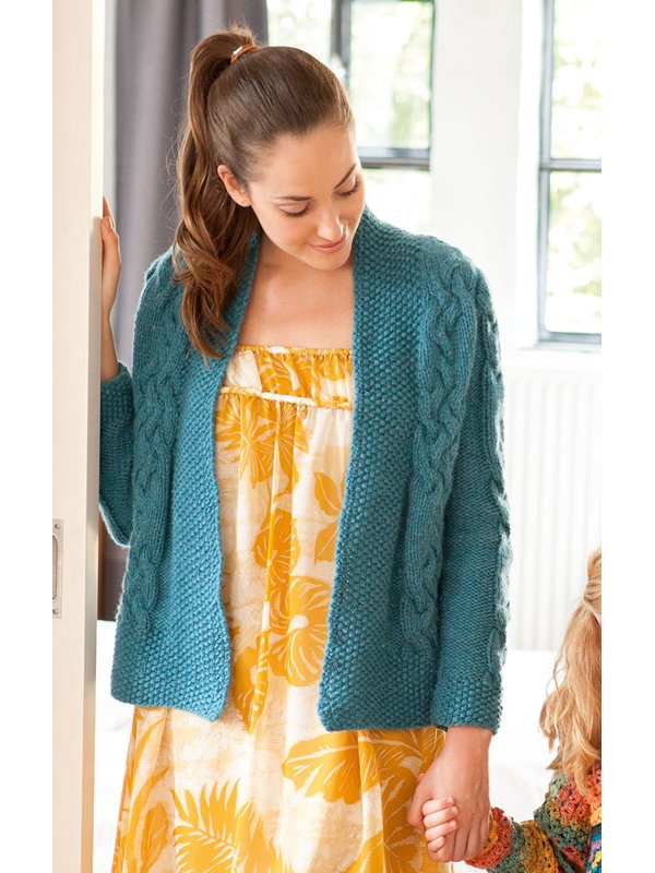 Lana Grossa CARDIGAN MIT ZOPFSTREIFEN UND PERLMUSTER Alta Moda Cashmere 16