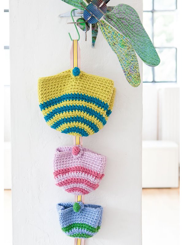 Lana Grossa KÖRBCHEN IN FESTEN MASCHEN GEHÄKELT Mille II