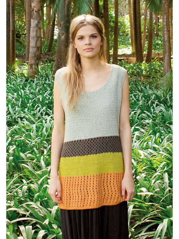 LONG-TOP IM MUSTERMIX Solo Lino von Lana Grossa